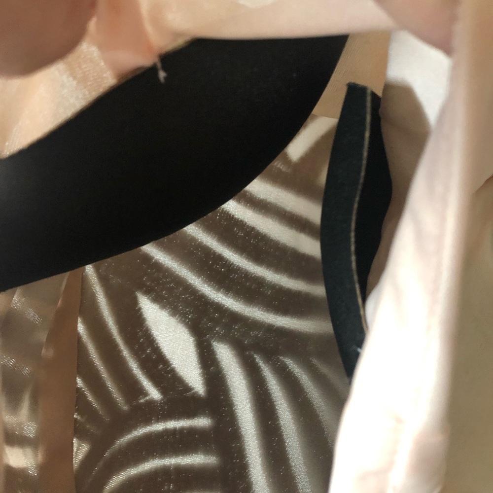 Trixxi black & nude sequin striped long dress sz 7 - Picture 12 of 13